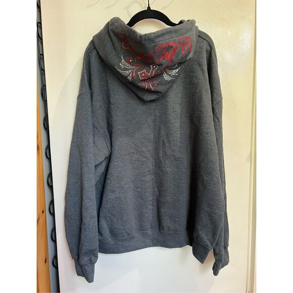 Cowgirl Tuff Co Grey Hoodie On A Gildan Sweatshirt Woman’s Size Large - Picture 7 of 13